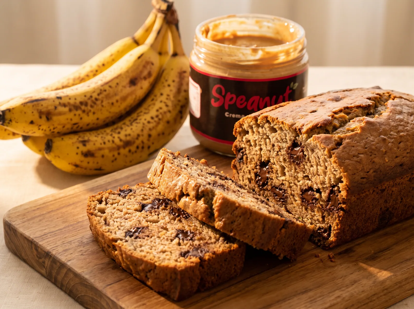 Pan de plátano con cacahuate